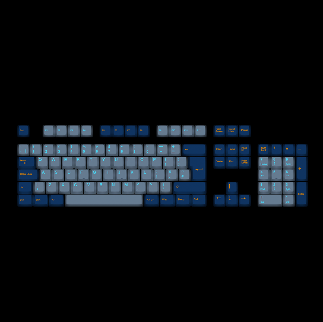 Ensemble de touches Tai-Hao Blue Moon (ANSI)