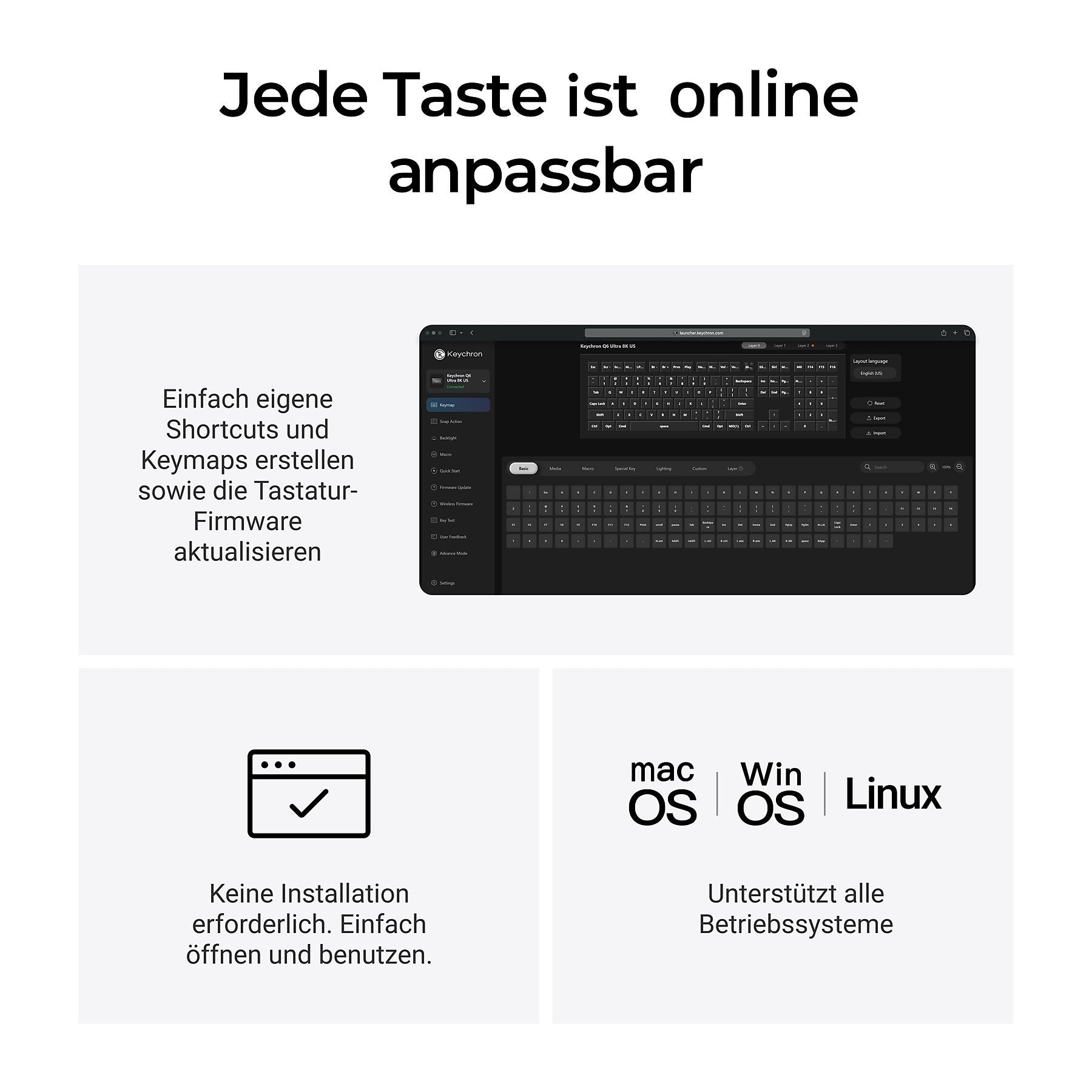 Clavier Keychron Q6 Ultra 8K (ISO-DE)