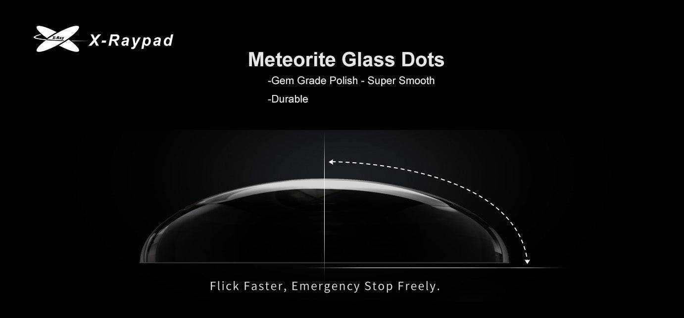 Patins à souris en verre météorite X-Raypad - Points universels
