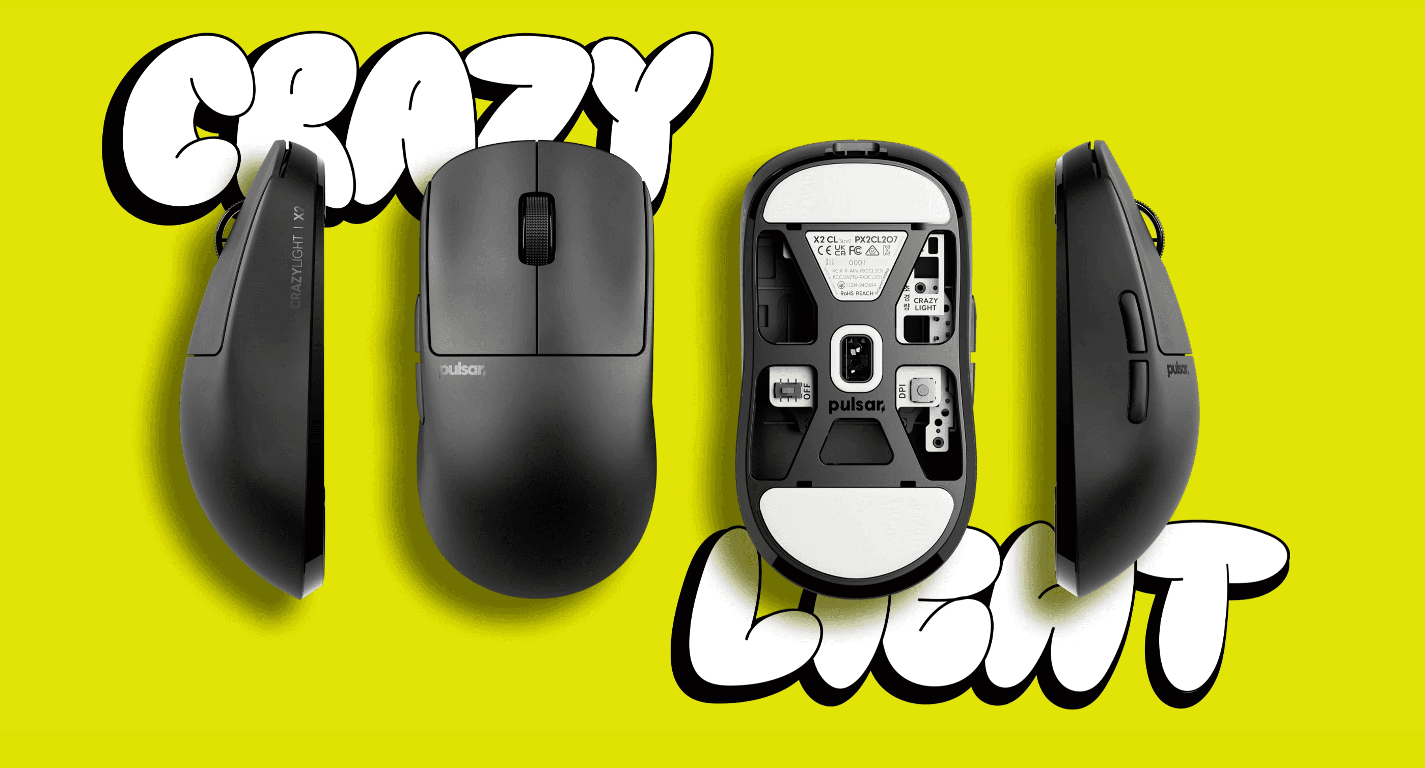 Pulsar X2 CRAZYLIGHT Medium (Uyuni White) Mouse