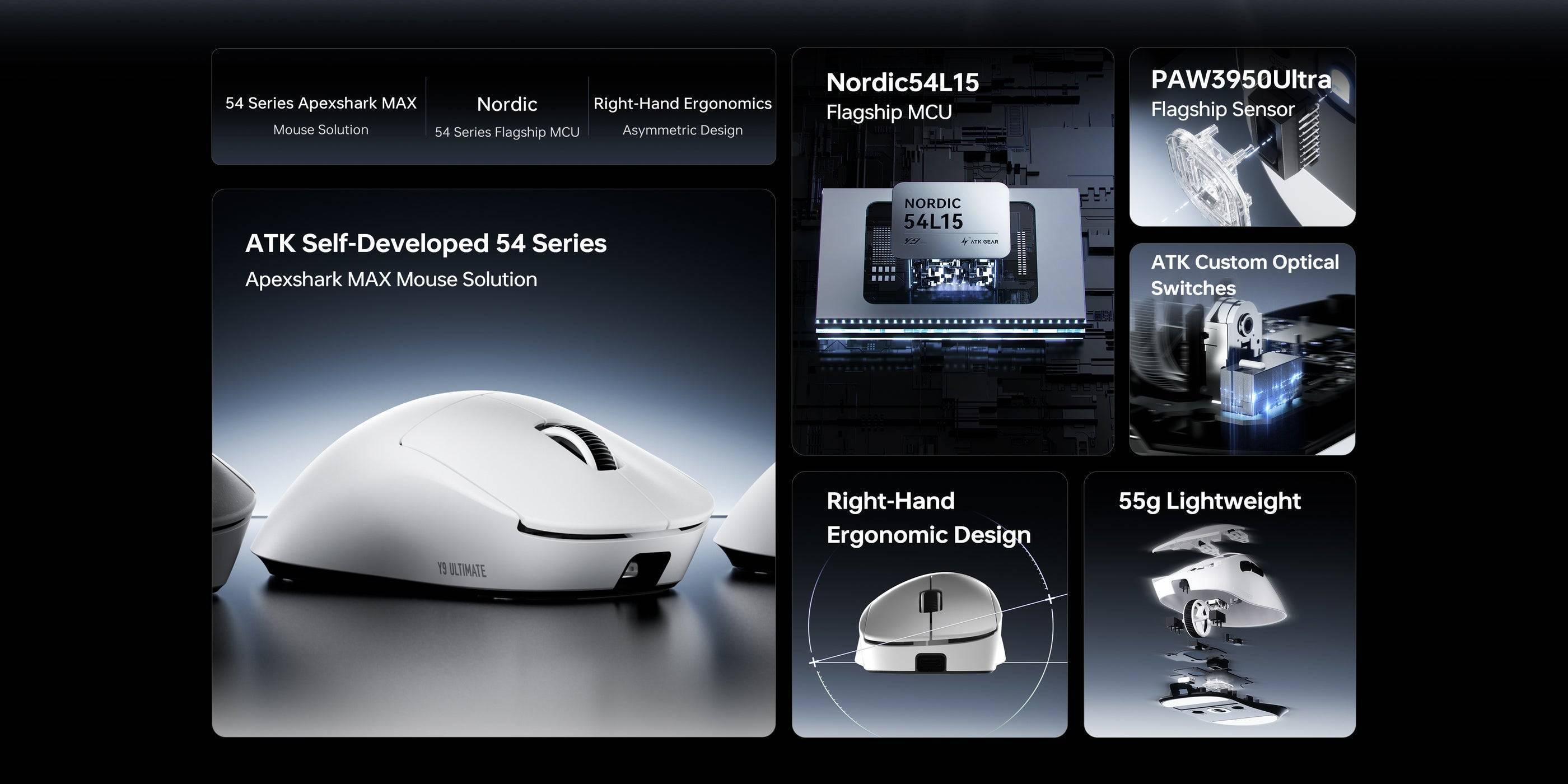 Souris ATK Y9 Pro Max (blanche)