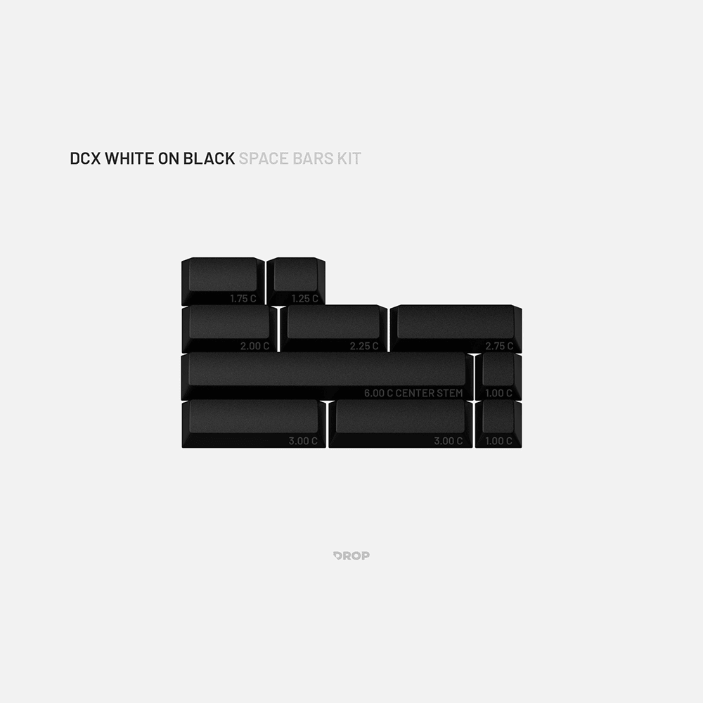 DCX White on Black Keycap Set - InputGear DE