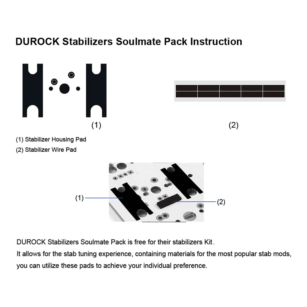 Durock Screw - In Stabilisers V3 Translucent - InputGear DE