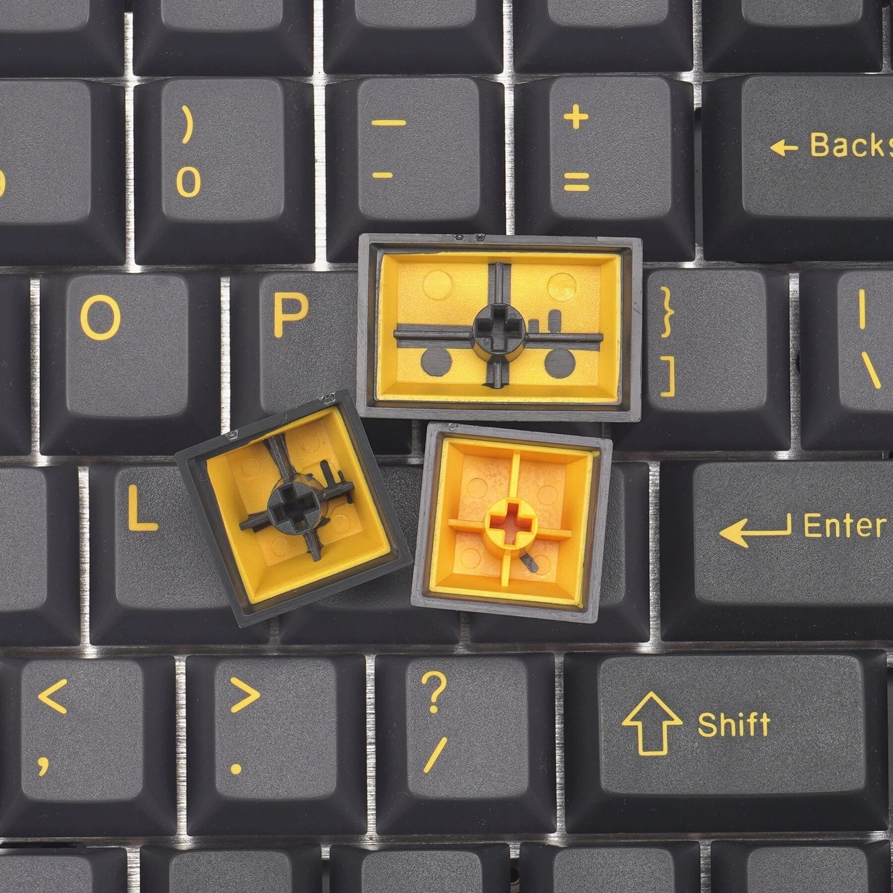 EnjoyPBT ABS Black & Gold (ANSI) Keycap Set - InputGear DE