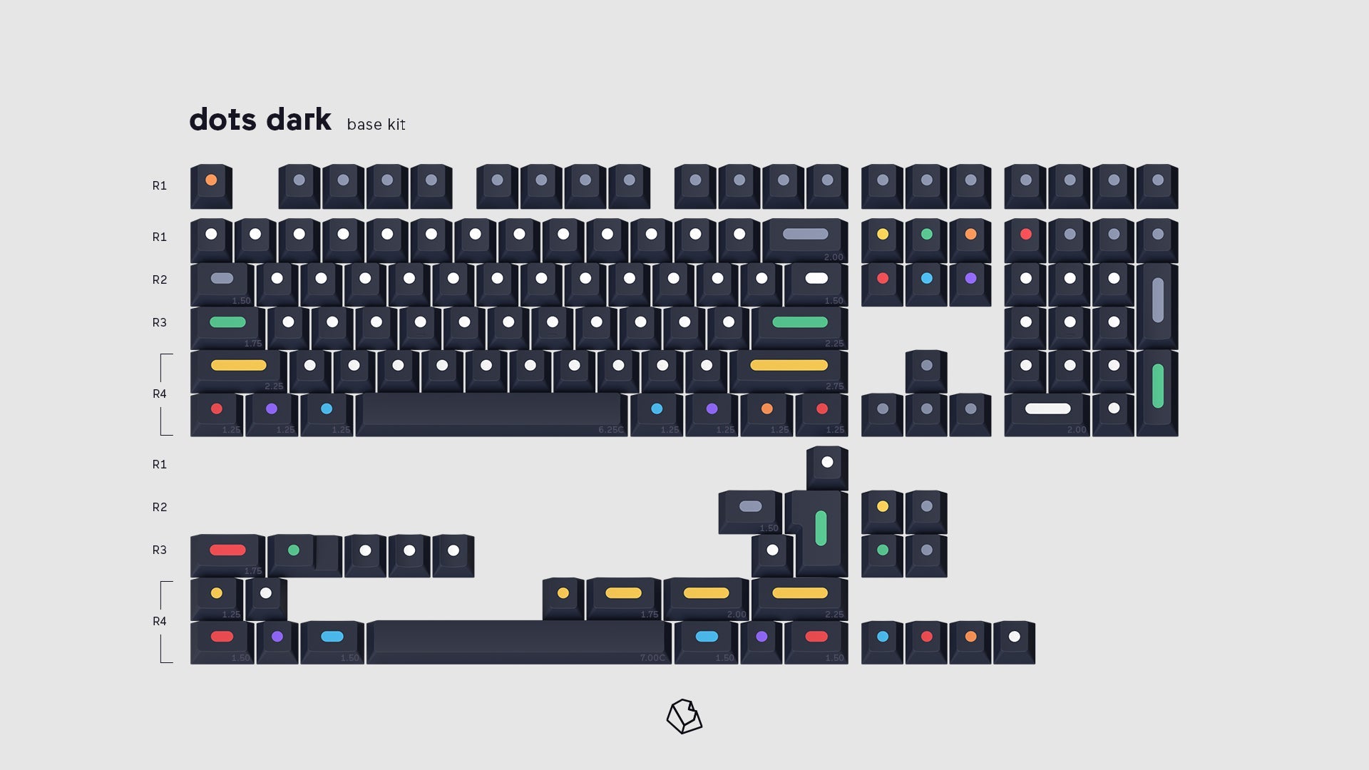 GMK Dots R2 (Dark) Base Kit - InputGear DE