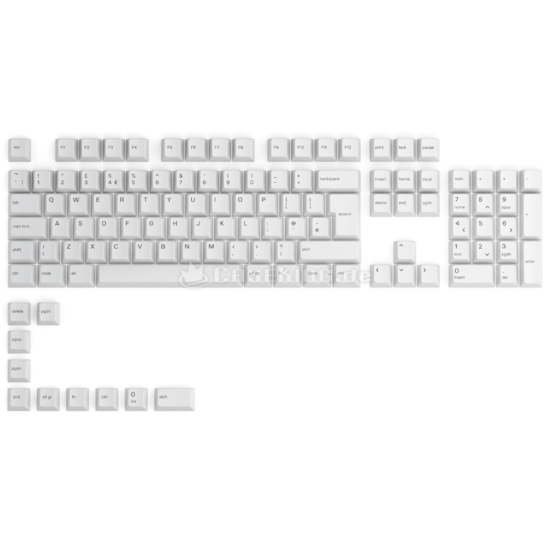 GPBT Arctic White Tastenkappen (ISO - UK) Keycap Set - InputGear DE