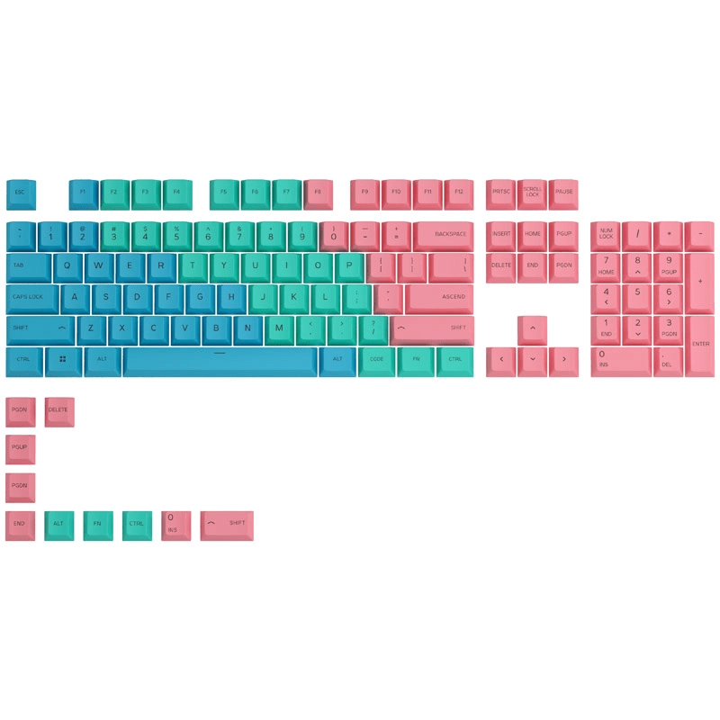 GPBT Pastel Tastenkappen (ANSI) Keycap Set - InputGear DE