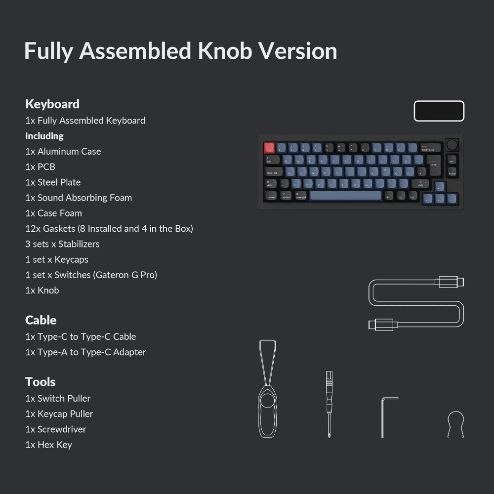 Keychron Q2 Knob Fully-Assembled (ISO-FR) - InputGear DE