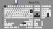 Monacokeys Black on White (AZERTY-FR) Keycap Set - InputGear DE