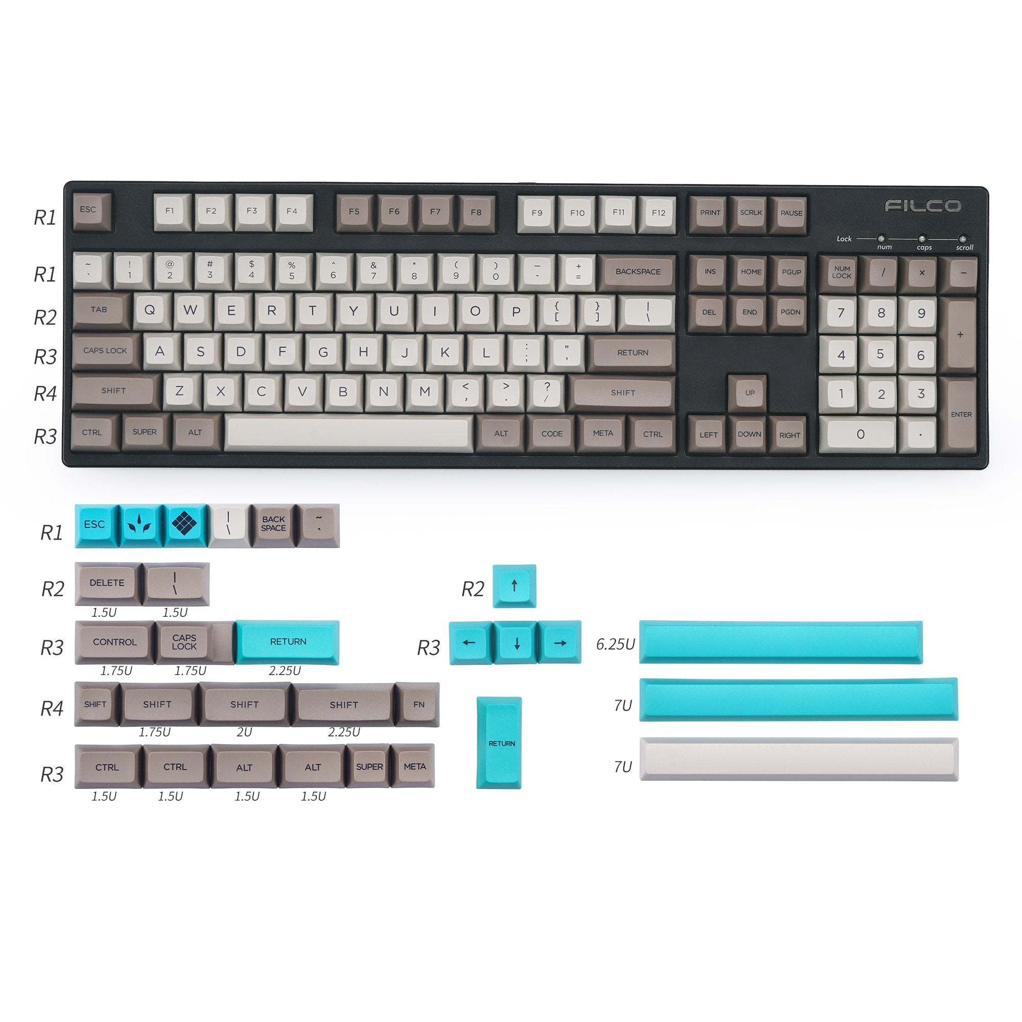 SA PBT Vintage Beige Keycap Set - InputGear DE