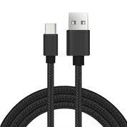 Schwarz Nylon USB - C Kabel (1m) - InputGear DE