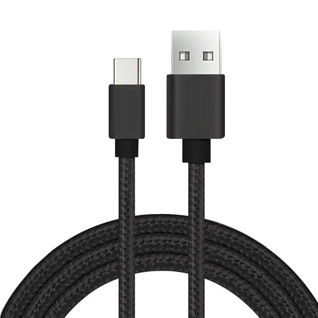 Schwarz Nylon USB - C Kabel (1m) - InputGear DE