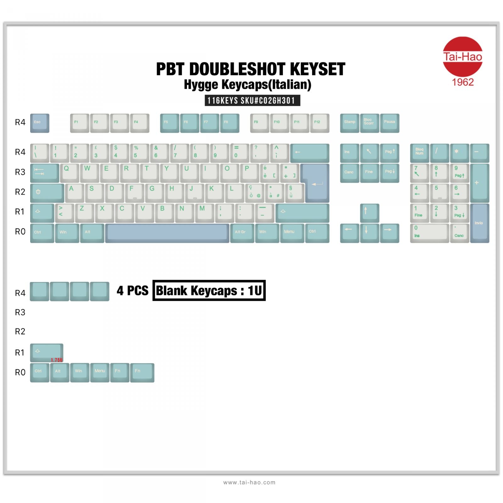 Tai - Hao Hygge (ISO - IT) Keycap Set - InputGear DE